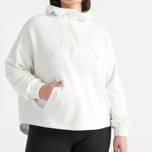 KNIX Good to Go Fleece Oversized Hoodie - Off White XXL